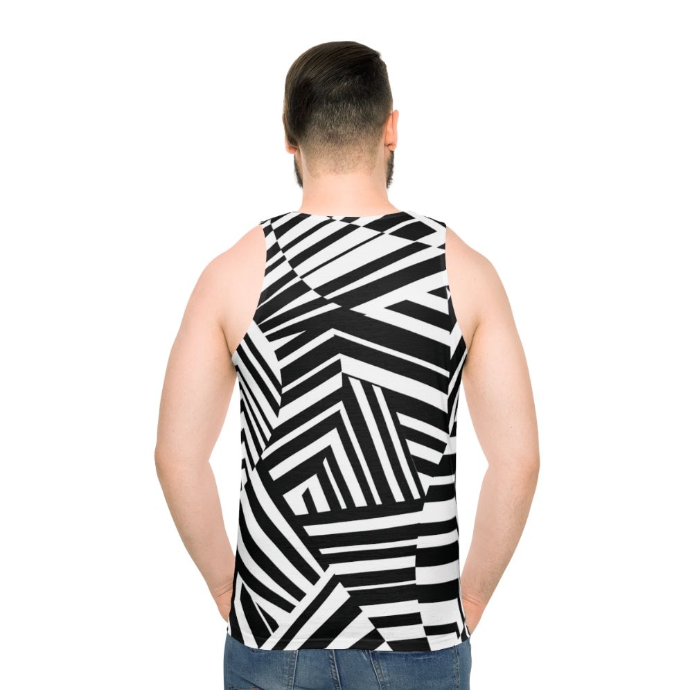 Minimalist dazzle camouflage unisex tank top