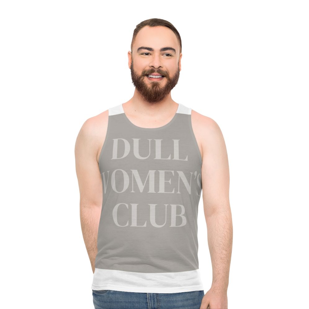 Minimalist "Dull Women's Club" unisex tank top