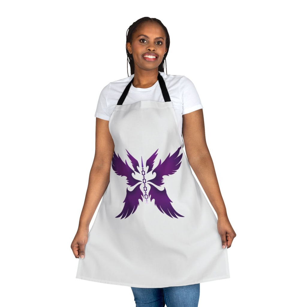 Minimalist fantasy apron featuring Morgana from League of Legends