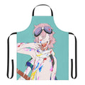 Minimalist FLCL Haruko Haruhara Anime Apron featuring the character from the popular anime series