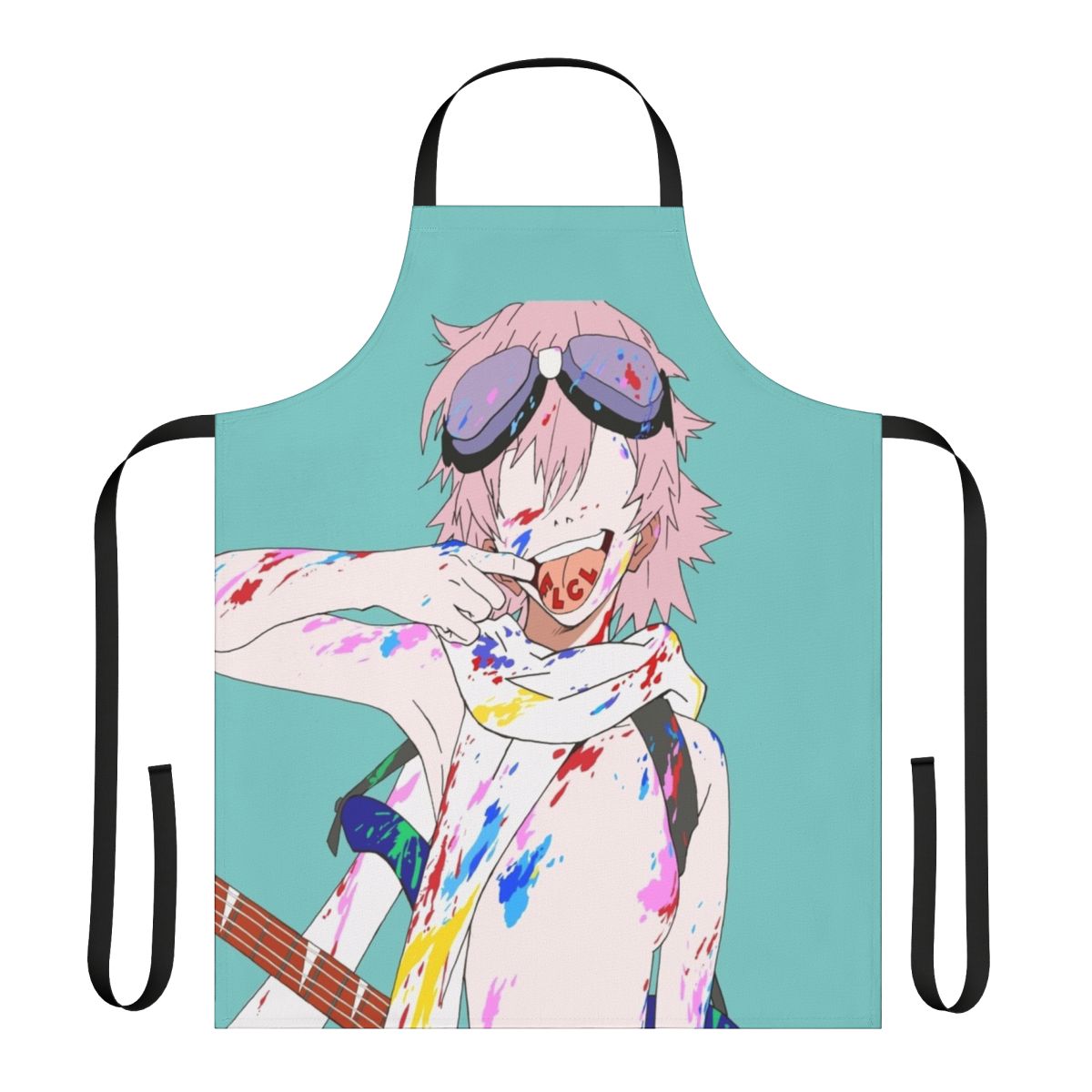 Minimalist FLCL Haruko Haruhara Anime Apron featuring the character from the popular anime series