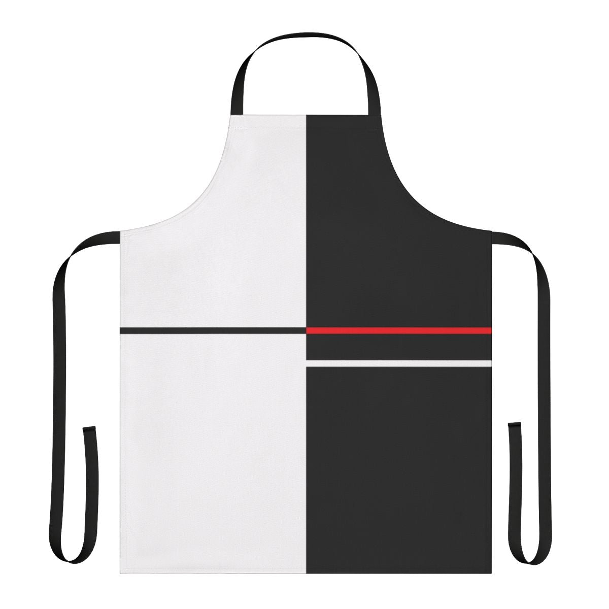 Minimalist and geometric apron design featuring abstract shapes and patterns