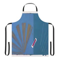 Minimalist apron featuring geometric abstract vector art inspired by the work of American artist Sol Lewitt