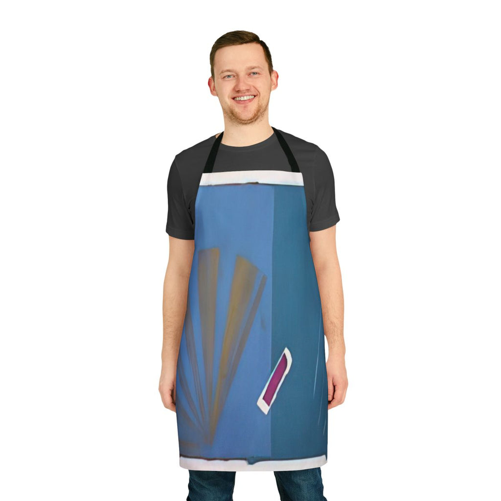 Minimalist apron featuring geometric abstract vector art inspired by the work of American artist Sol Lewitt