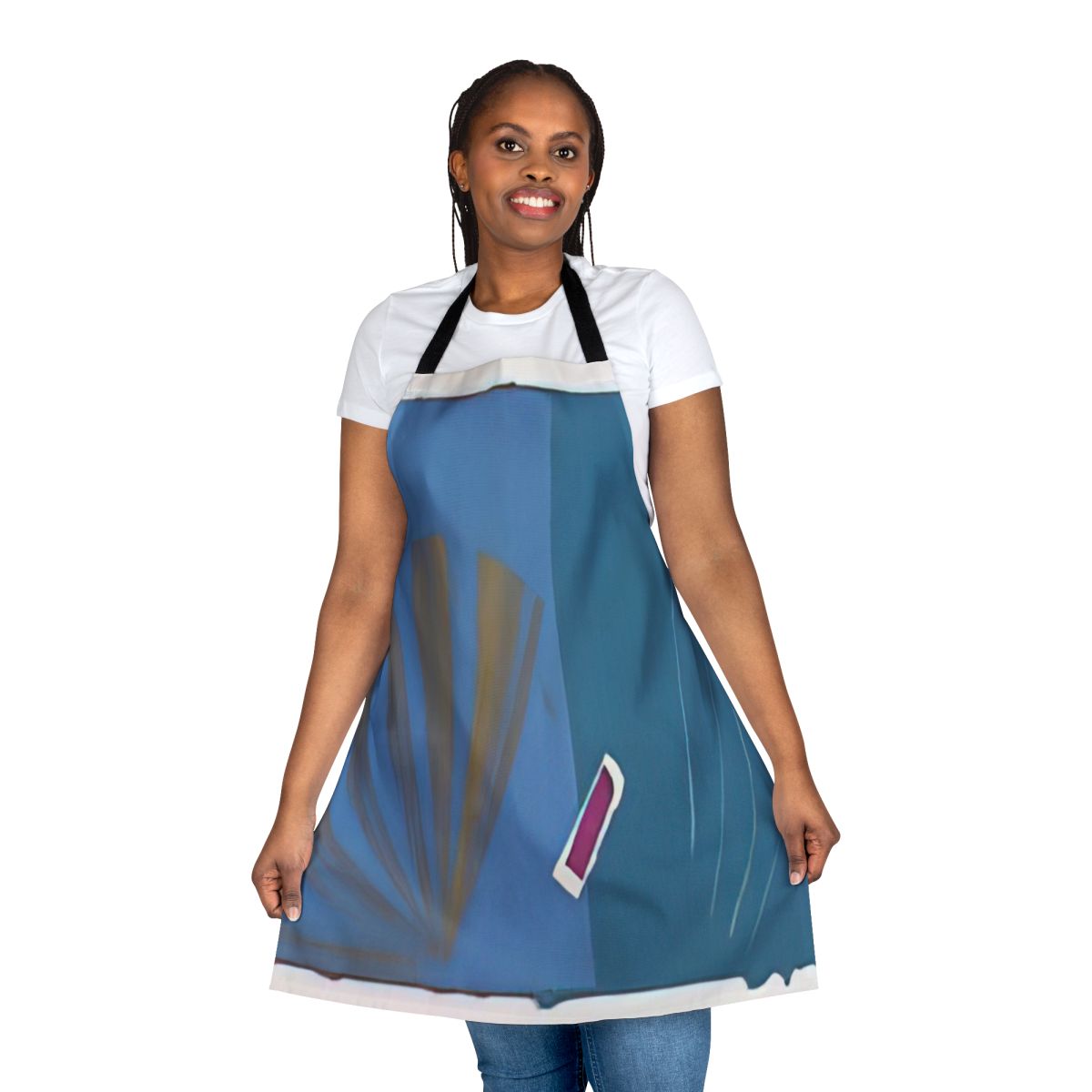 Minimalist apron featuring geometric abstract vector art inspired by the work of American artist Sol Lewitt