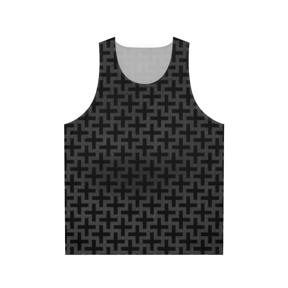 Minimalist geometric pattern unisex tank top