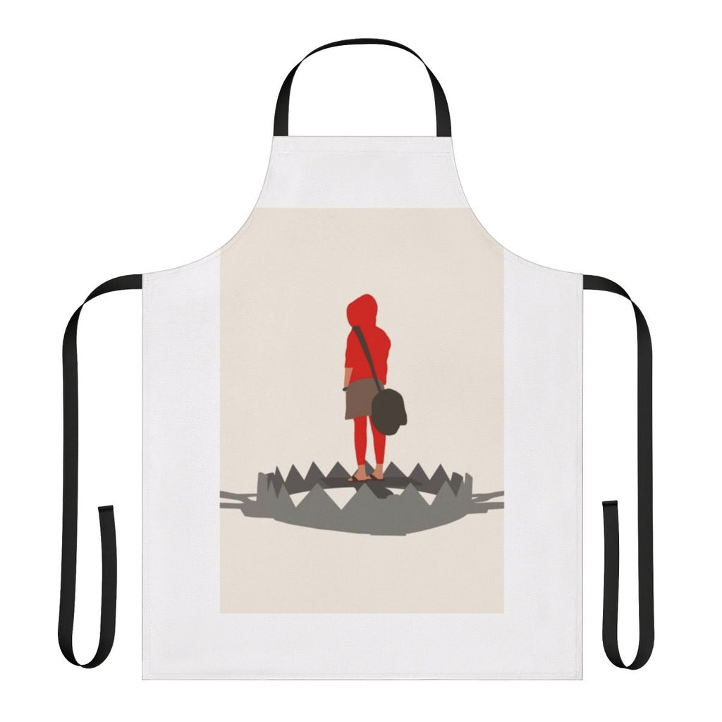 Minimalist hard candy-inspired apron with a bold, graphic design for pop culture and geeky home cooks.