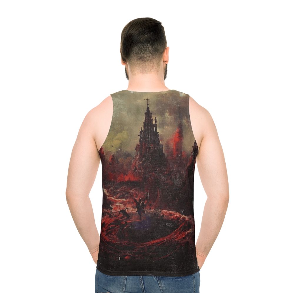 Minimalist heavy metal unisex tank top design