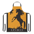 Minimalist horse silhouette design on an apron, inspired by the film Spirit Stallion of the Cimarron.