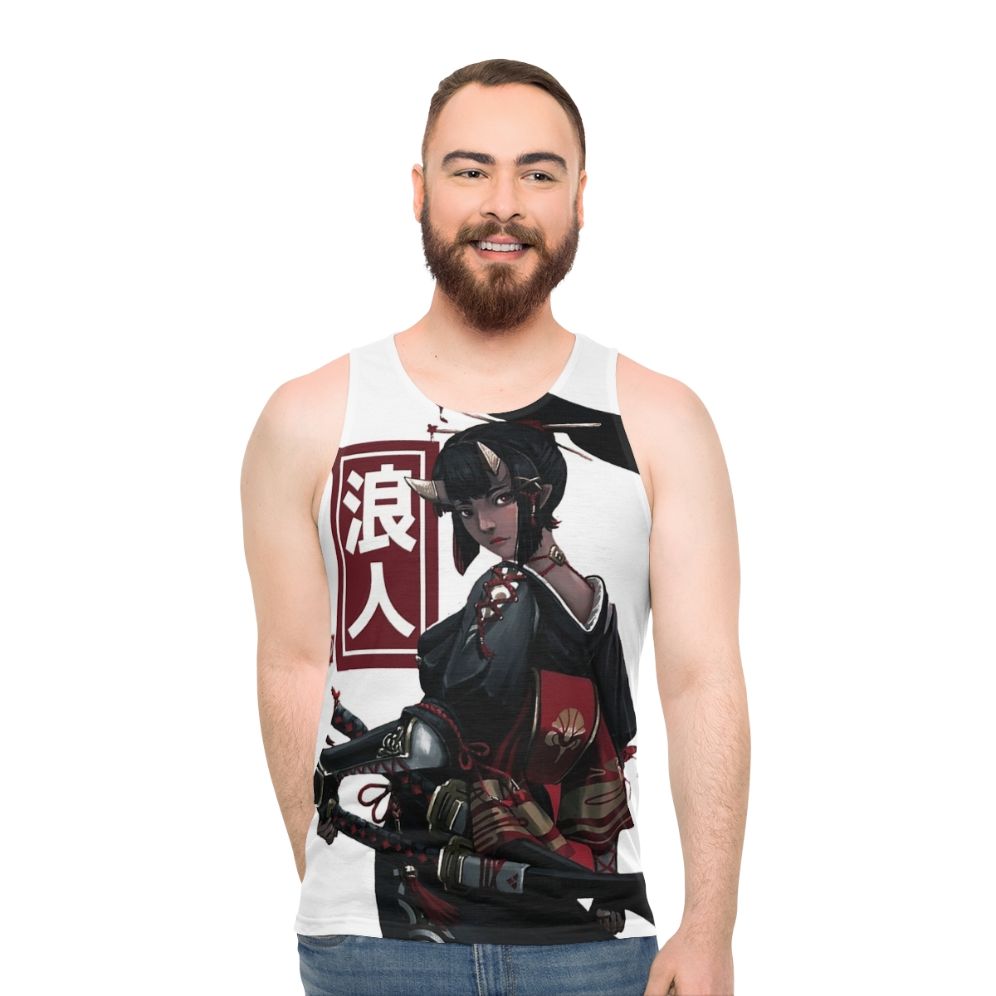 Minimalist Japanese-inspired unisex tank top