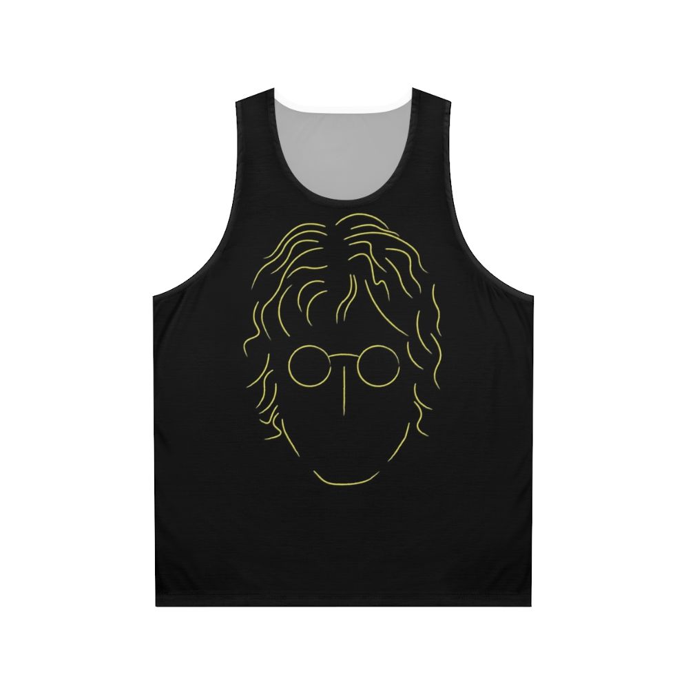 Minimalist John Lennon Yellow Tank Top