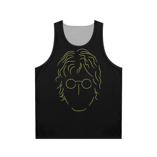 Minimalist John Lennon Yellow Tank Top