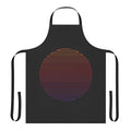 A minimalist apron featuring a linear, gradient design in a retro, synth-inspired color palette.