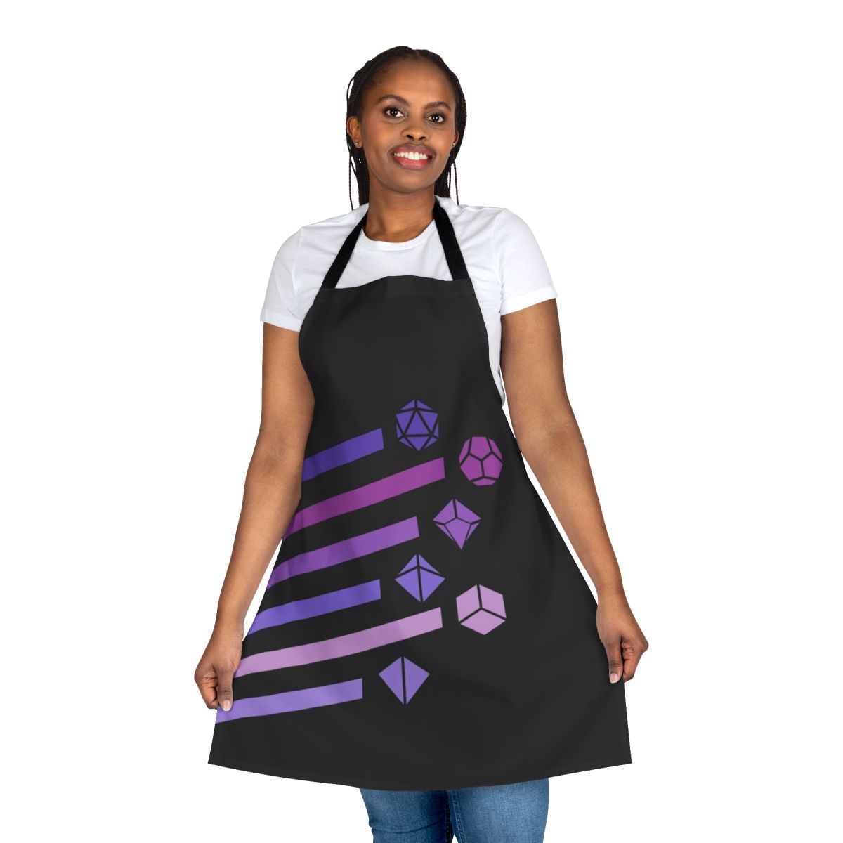 Minimalist lofi aesthetic dice set apron for tabletop roleplaying games