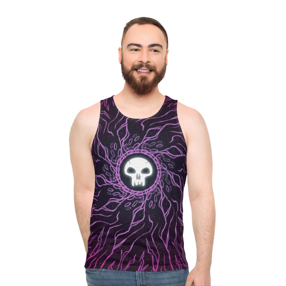 Minimalist Mana Skull Magic the Gathering Unisex Tank Top