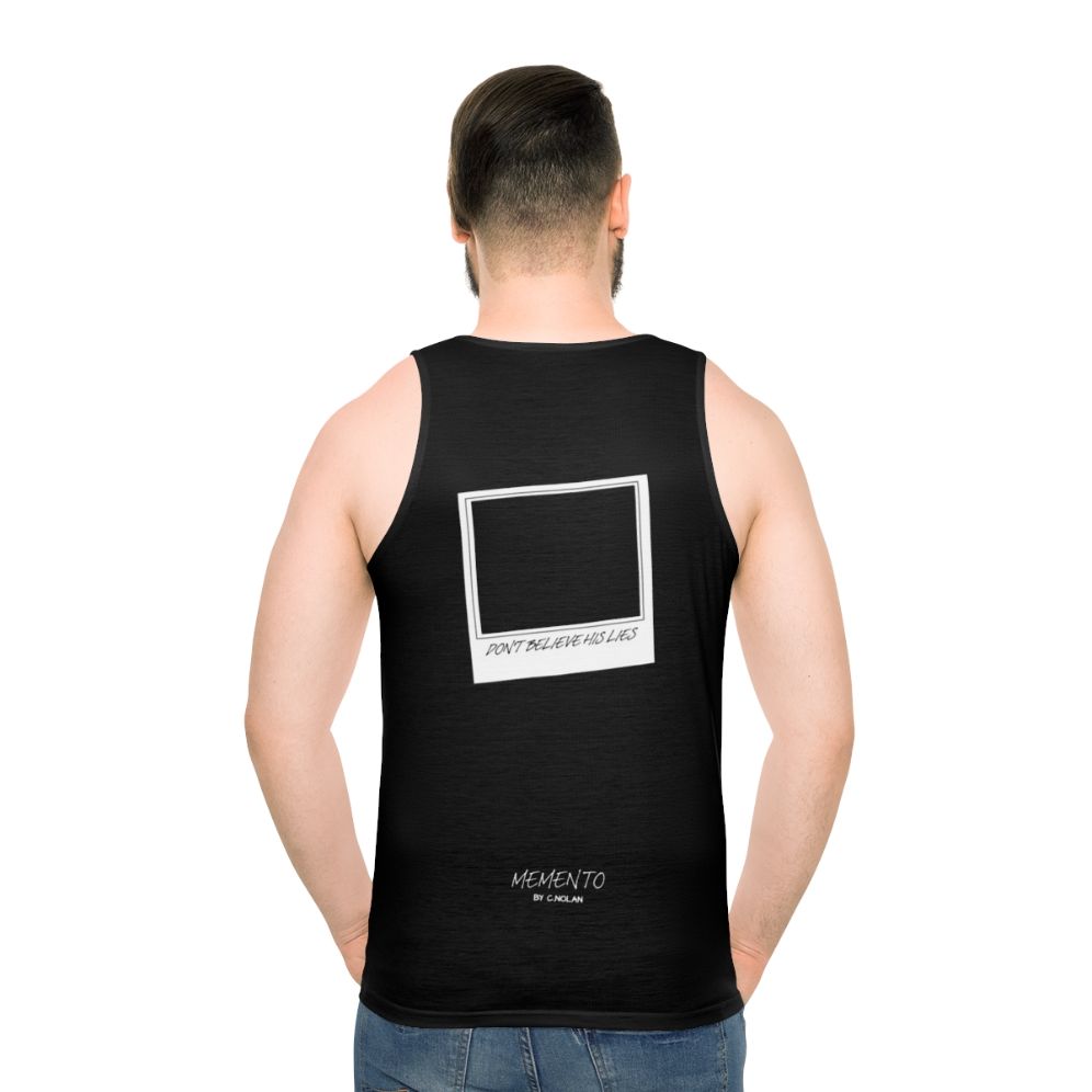 Minimalist Memento movie poster unisex tank top