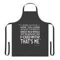 Minimalist apron featuring a quote from the Clint Eastwood film "Gran Torino"