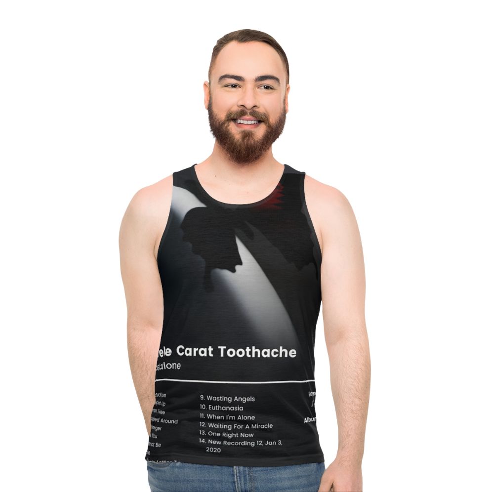 Minimalist music-inspired unisex tank top