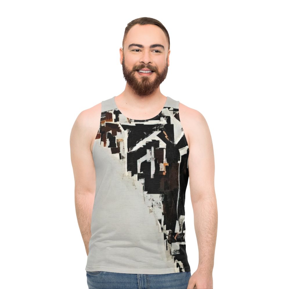 Minimalist unisex tank top with music-inspired design