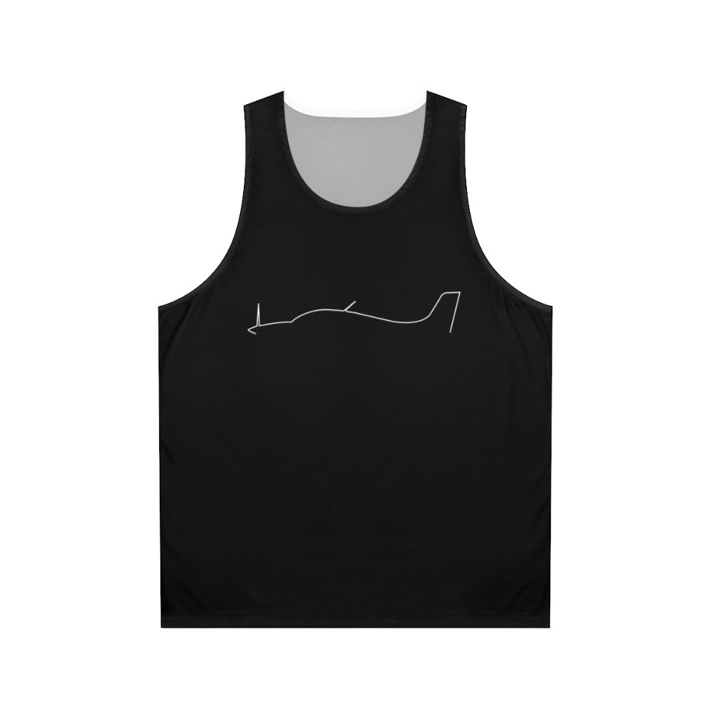 Minimalist outline unisex aircraft tank top