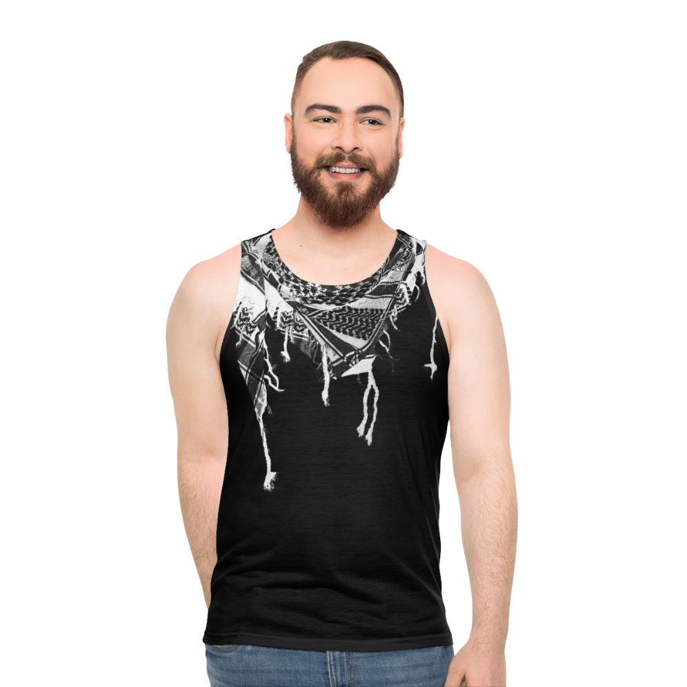 Minimalist Palestinian Keffiyeh Unisex Tank Top
