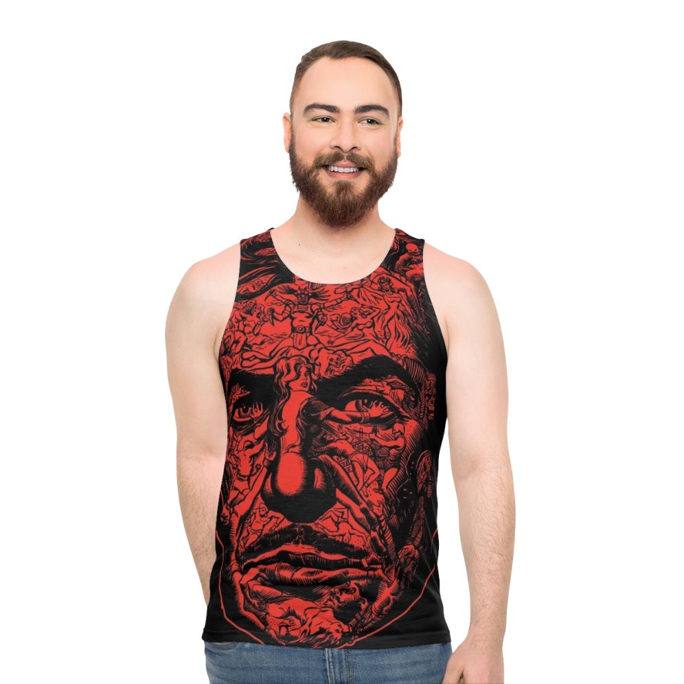 Minimalist Red Death Unisex Tank Top