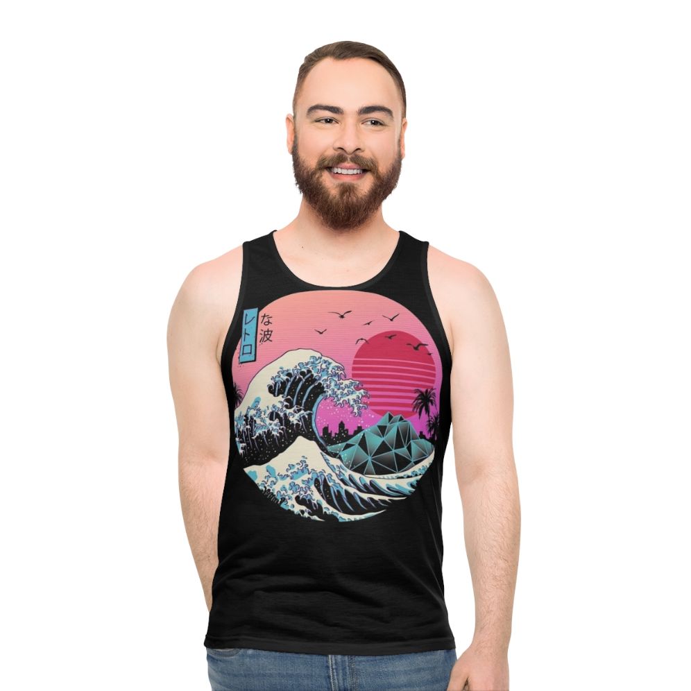 Minimalist Retro Wave Unisex Tank Top