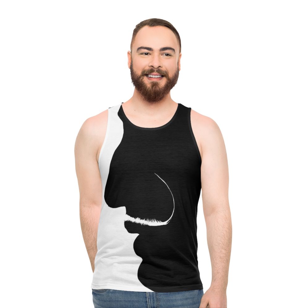 Minimalist Salvador Dali portrait unisex tank top