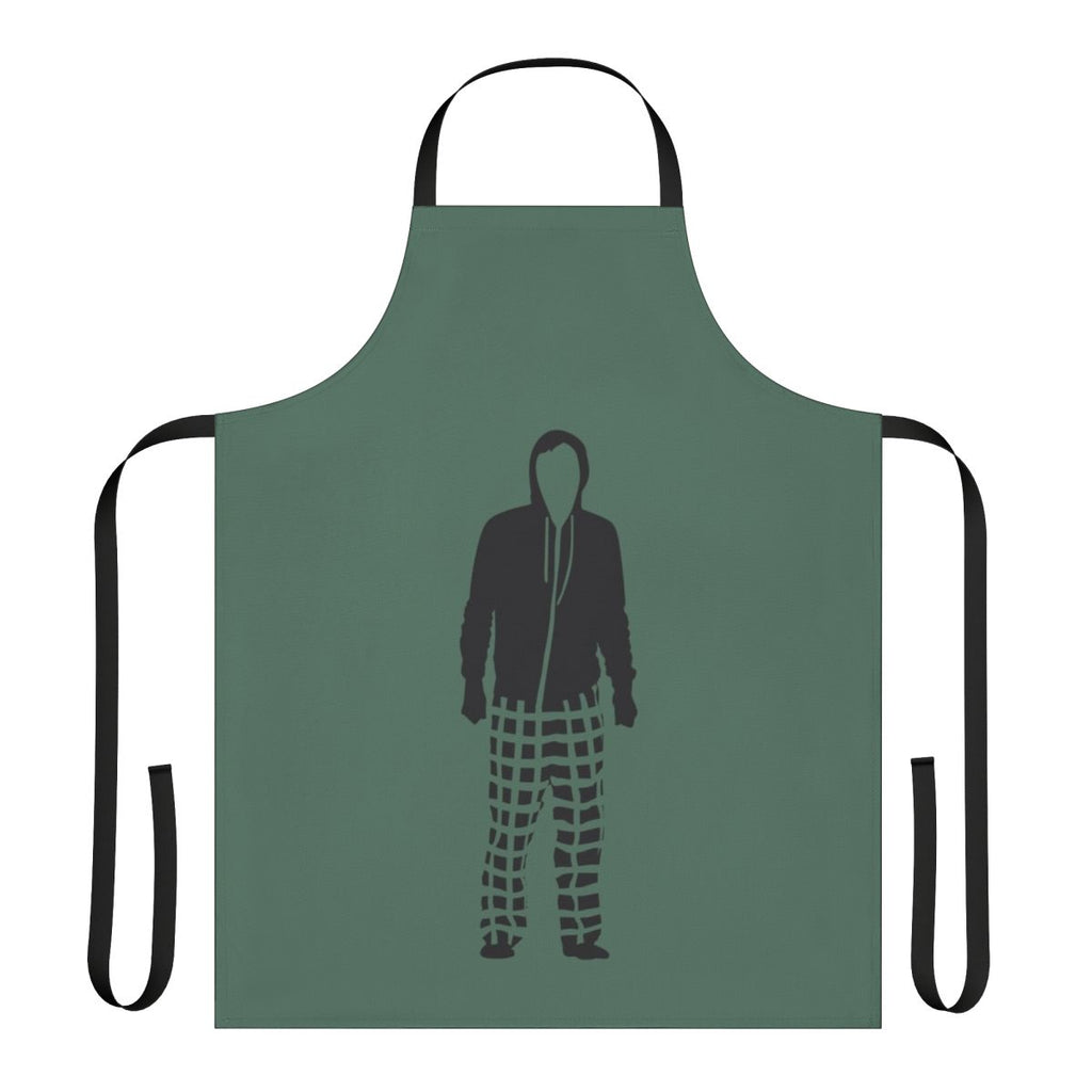 Minimalist apron design inspired by the character Sam Gardner from autistic cinema