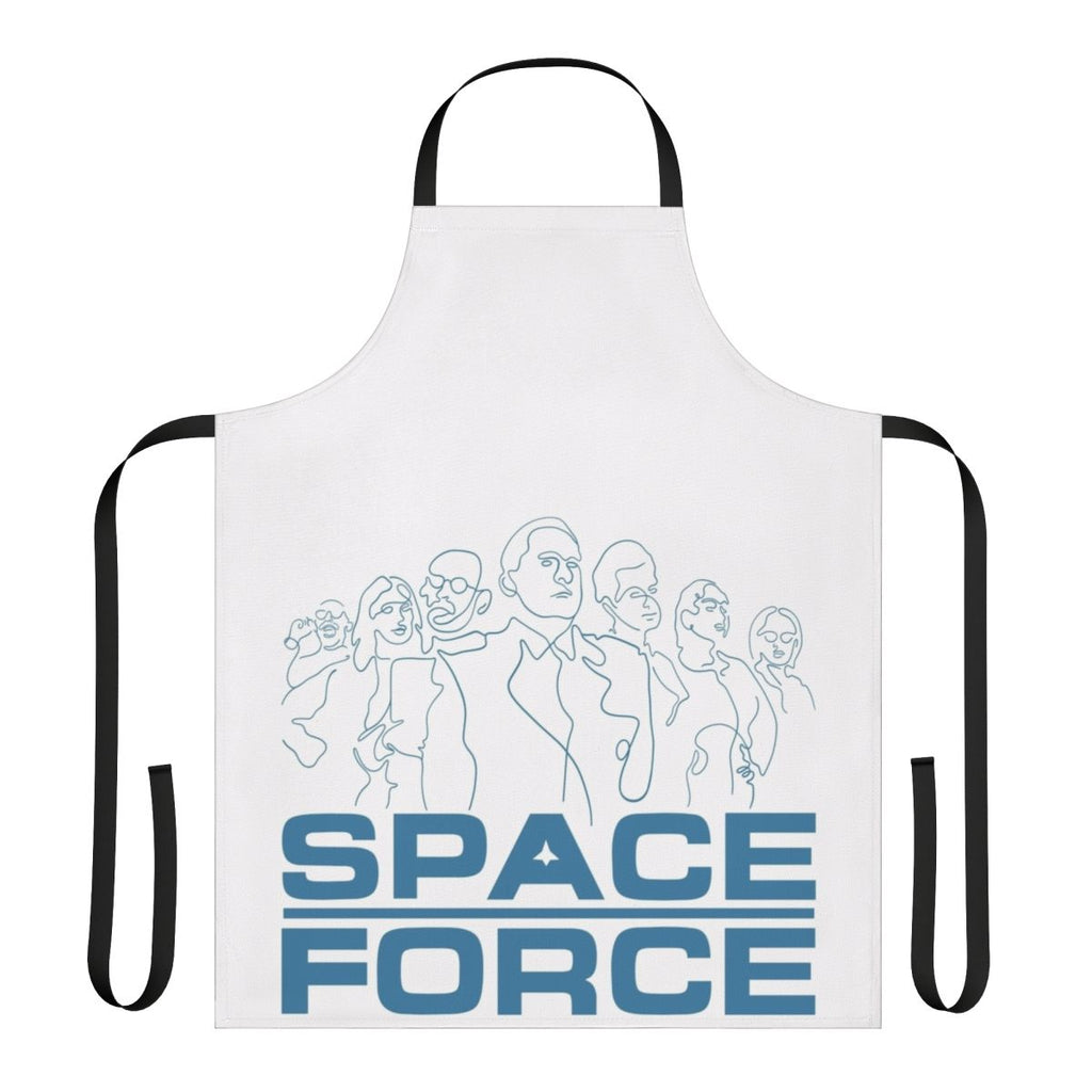 Minimalist apron with a space-themed 'Space Is Hard' design
