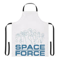 Minimalist apron with a space-themed 'Space Is Hard' design