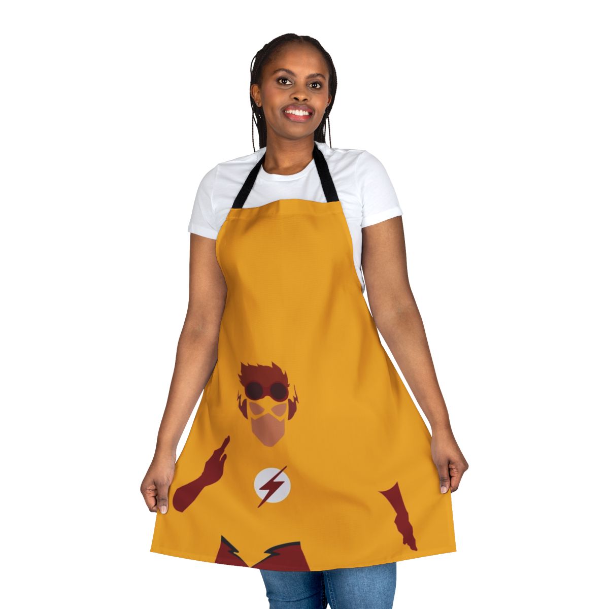 Minimalist apron with a simple, clean design inspired by DC Comics' Young Justice