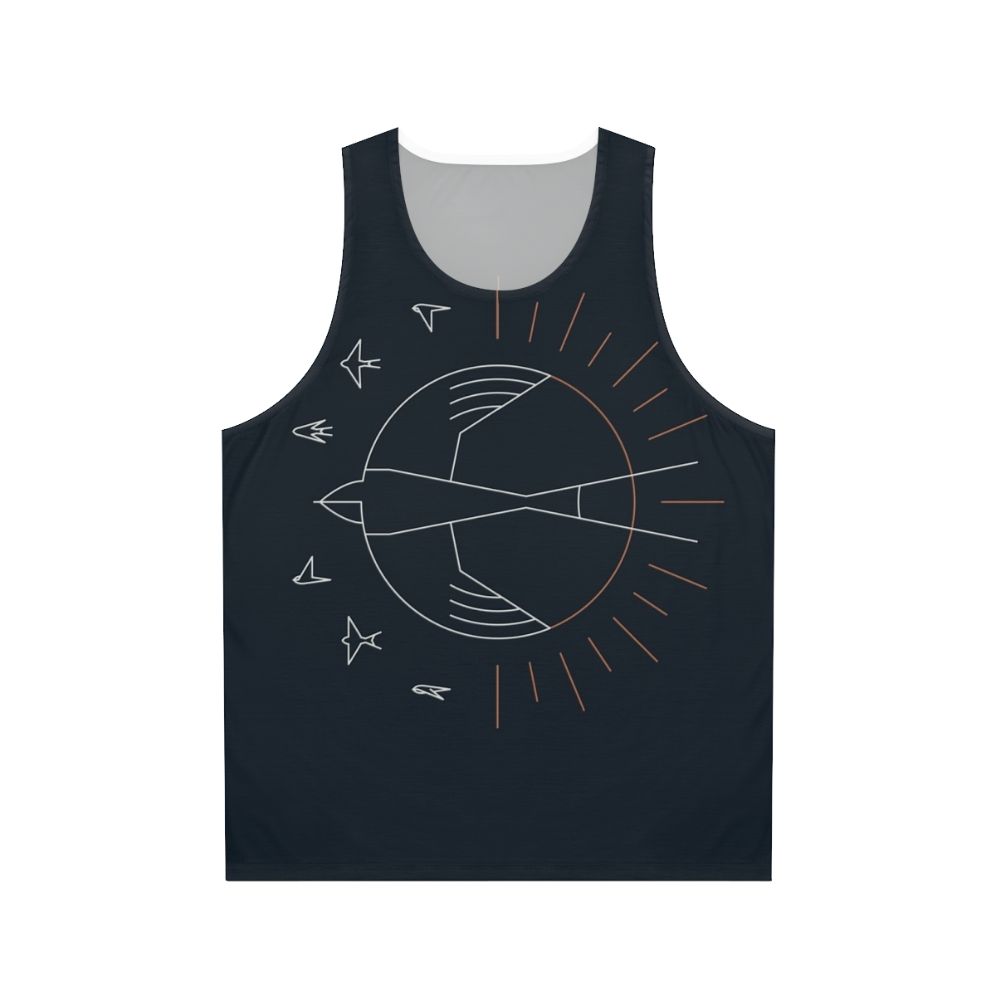 Minimalist Swallow Bird Unisex Tank Top