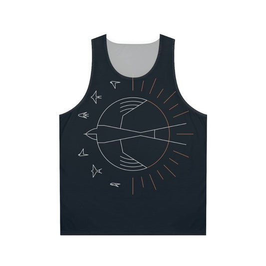 Minimalist Swallow Bird Unisex Tank Top