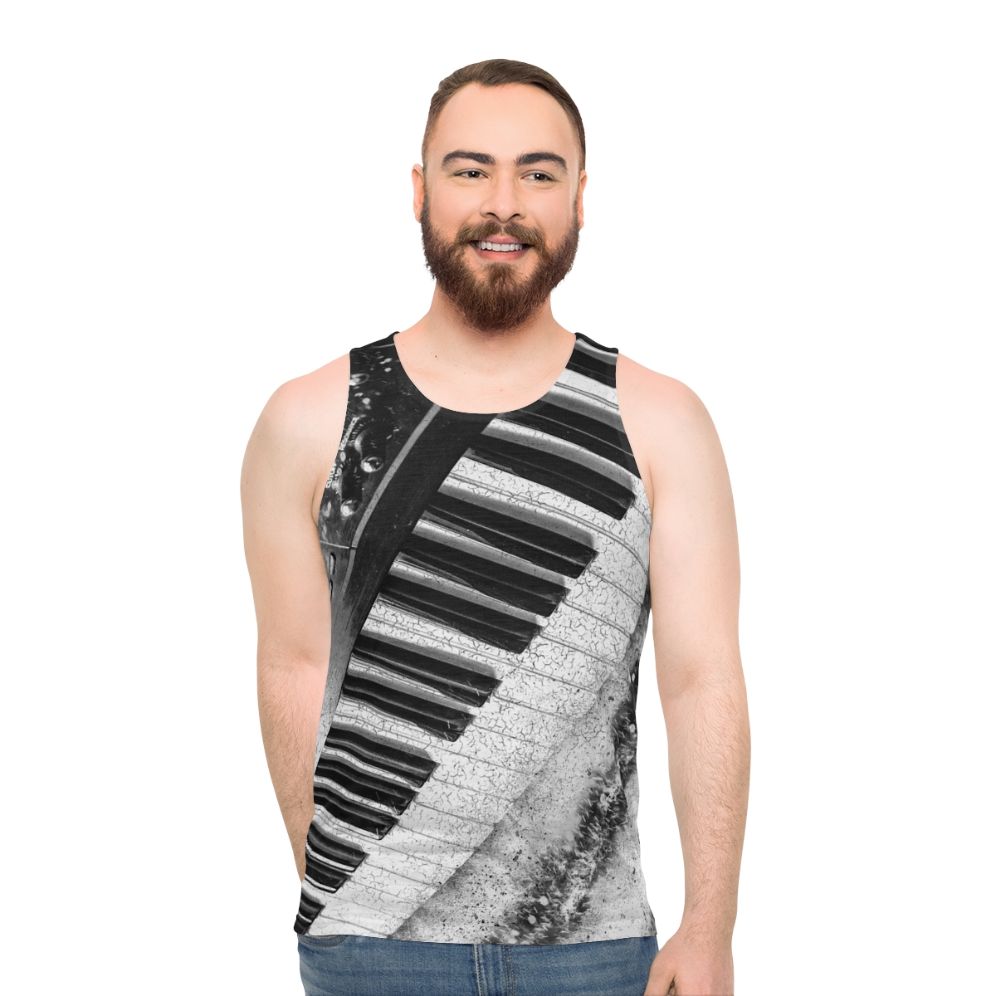 Minimalist synth power unisex tank top