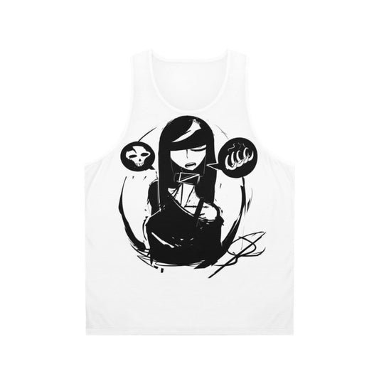 Minimalist unisex cotton tank top in rot design
