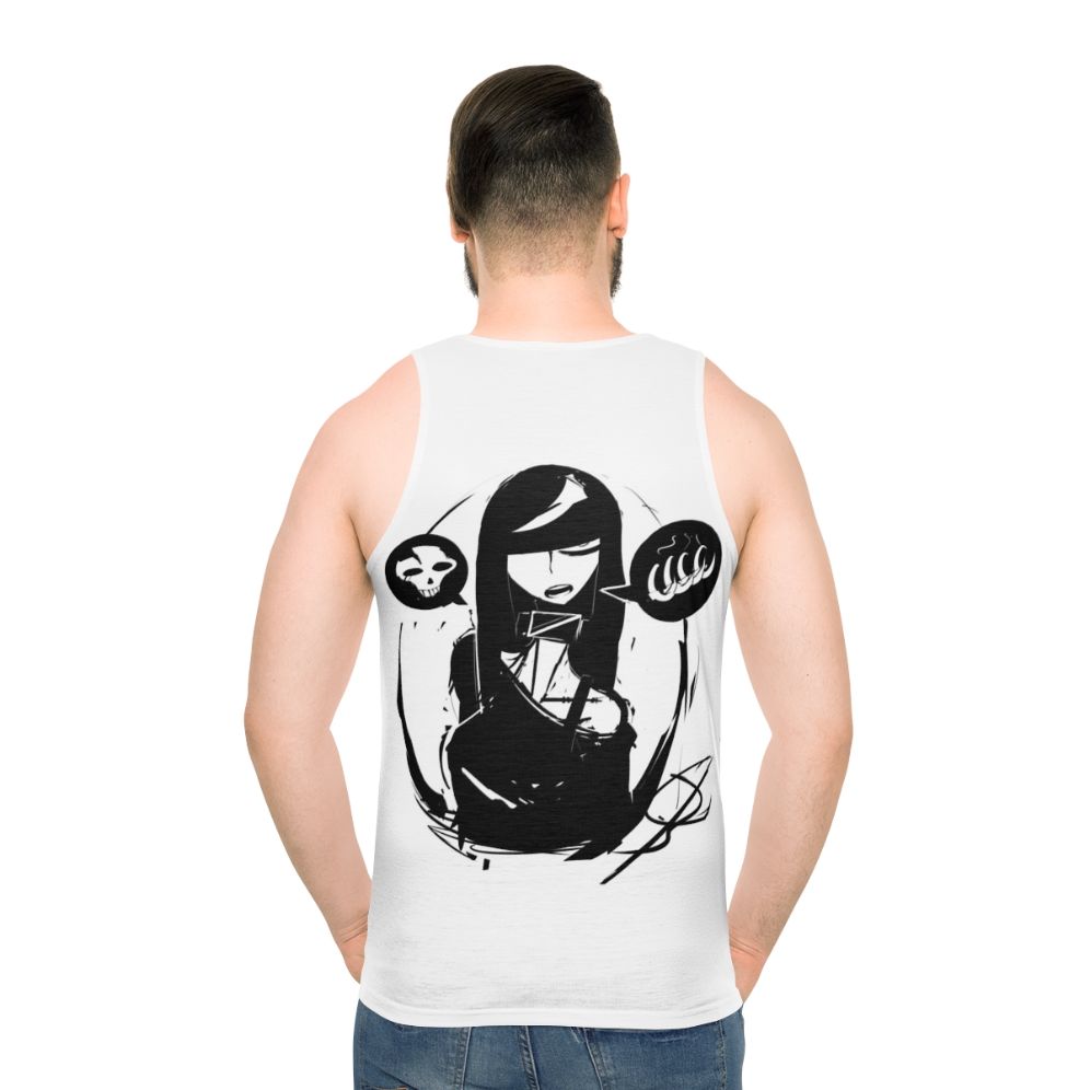 Minimalist unisex cotton tank top in rot design
