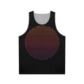 Minimalist unisex tank top with linear gradient design