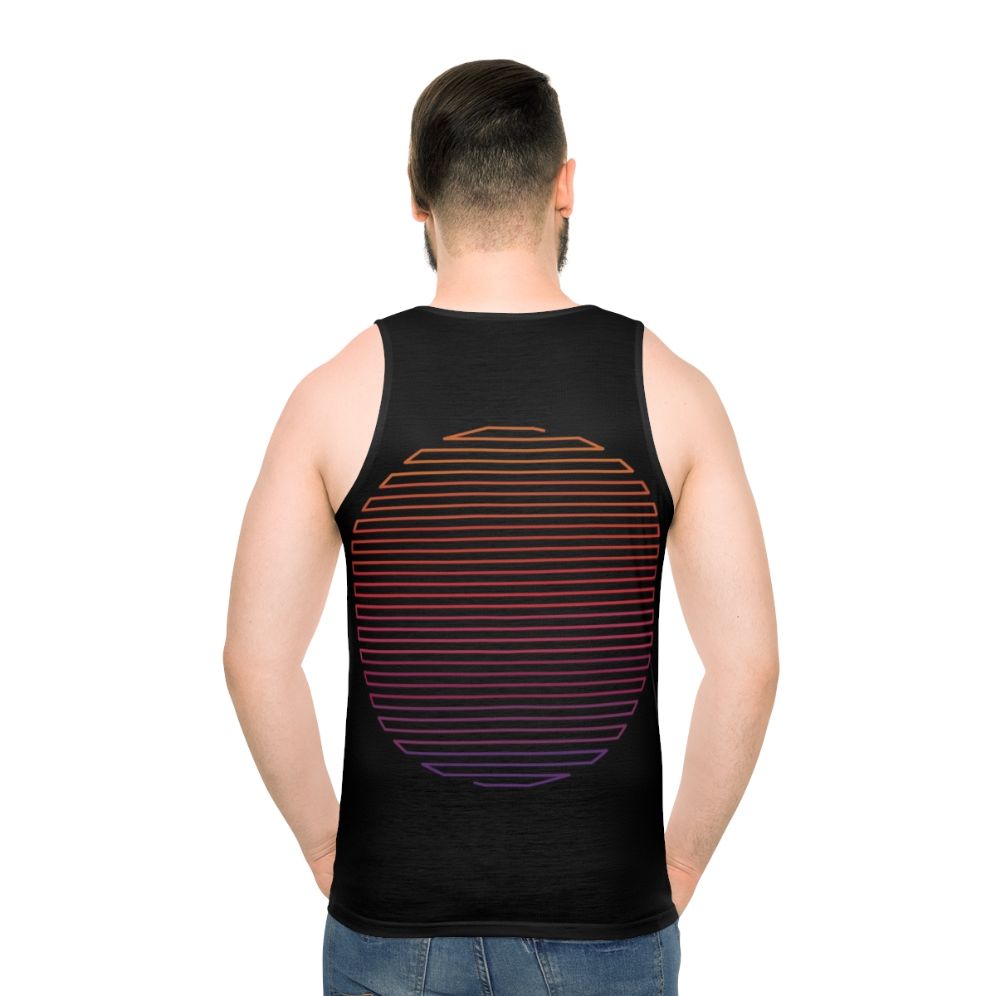 Minimalist unisex tank top with linear gradient design