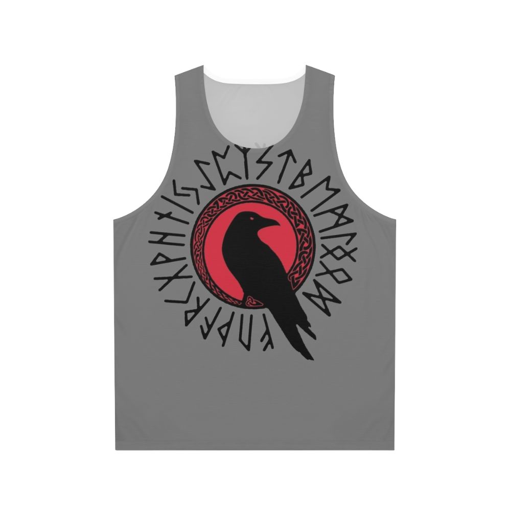Minimalist Viking Tank Top with Futhark Runes and Celtic Knots