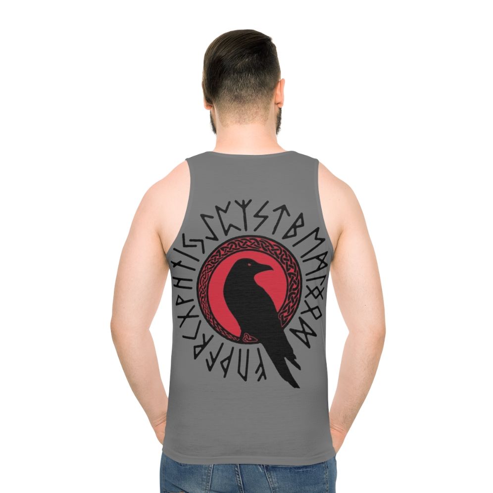 Minimalist Viking Tank Top with Futhark Runes and Celtic Knots