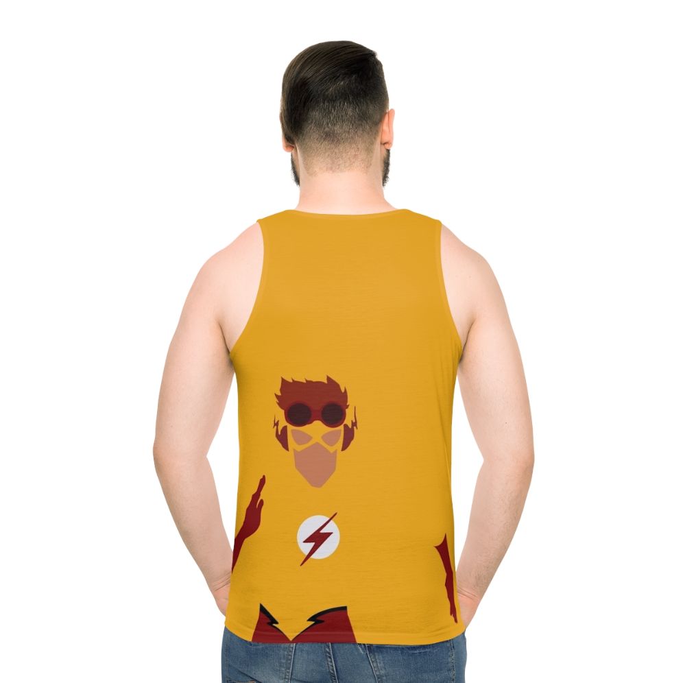 Minimalist Wally West superhero unisex tank top