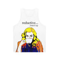 Minimalist white unisex tank top