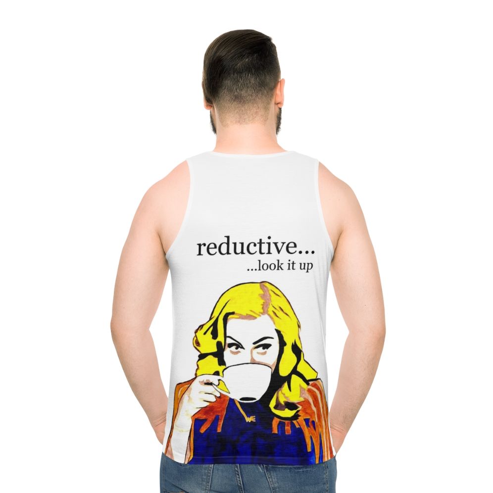 Minimalist white unisex tank top