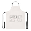 Minimalist line art design apron featuring Prince Wilhelm and Simon Eriksson from the Netflix series Young Royals Season 2.