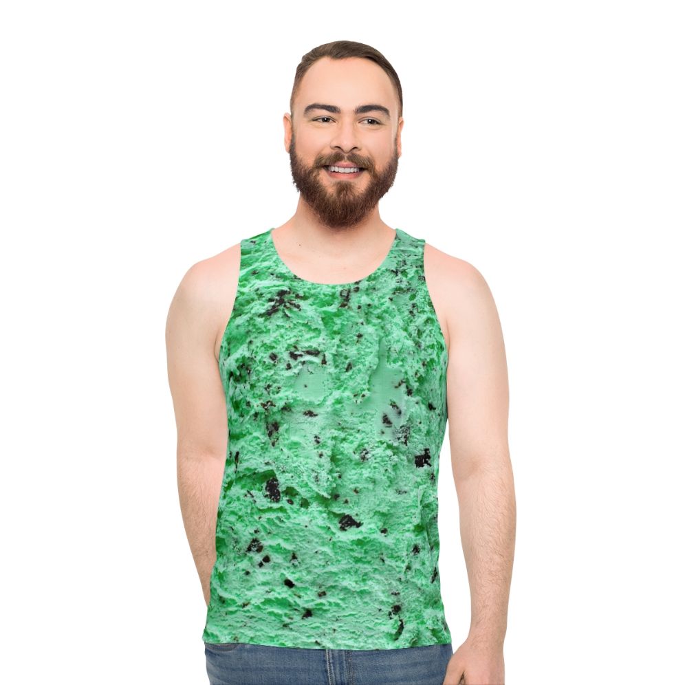 Mint chocolate chip ice cream unisex tank top