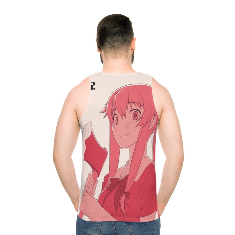 Mirai Nikki anime unisex tank top featuring Yuno Gasai