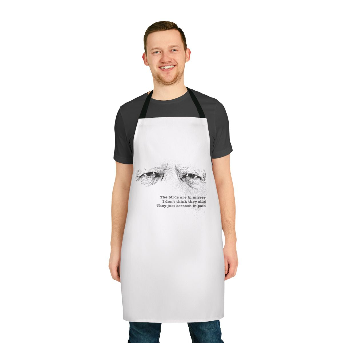 Apron featuring a quote from Werner Herzog's Fitzcarraldo documentary