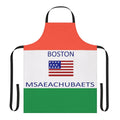 Humorous apron featuring a misspelled meme about Massachusetts
