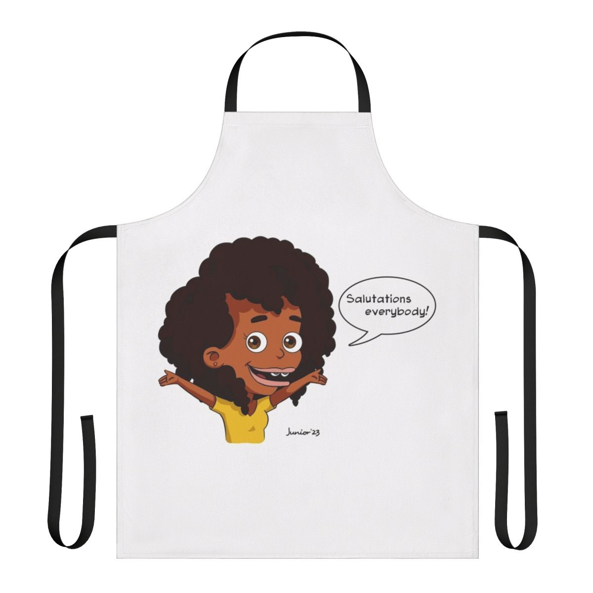 Colorful apron featuring a cartoon character from the TV show Big Mouth